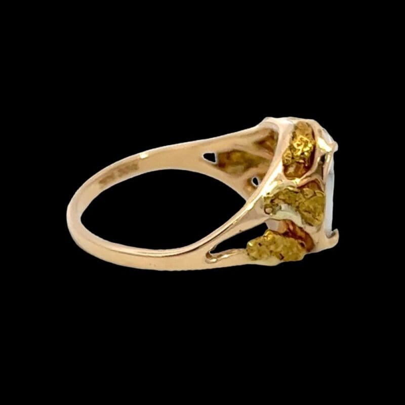 Gold quartz, Gold nugget, Ring, Alaska Mint, RL958Q $1455
