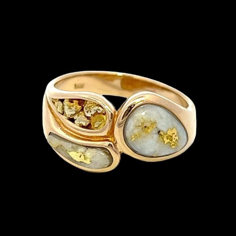 Gold quartz, Gold nugget, Ring, Alaska Mint, RLL1168NQ $1555