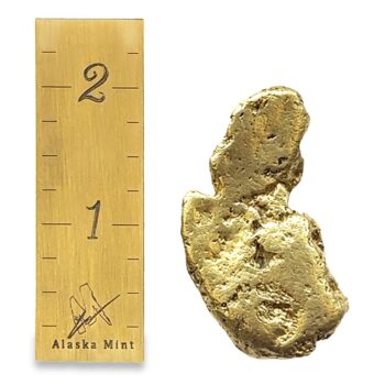 73.7 Gram Natural Gold Nugget, Alaska Mint