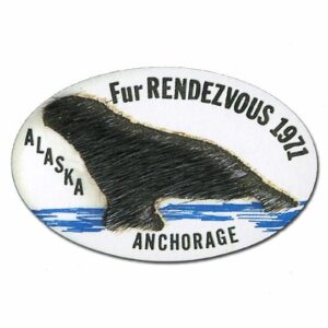 1971 Official Fur Rondy Collector Pin - Rondy Value Listing $410.00