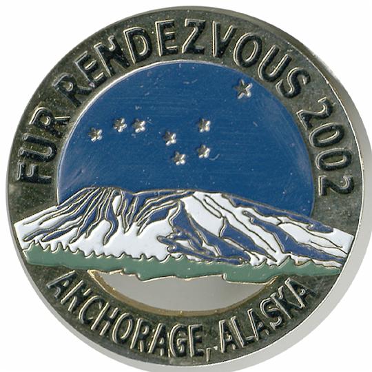 2002 Official Fur Rondy Collector Pin, Alaska Mint