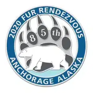 2020 Official Fur Rondy Collector Pin, Alaska Mint