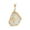 Freeform 14k Gold Quartz Pendant, Alaska Mint