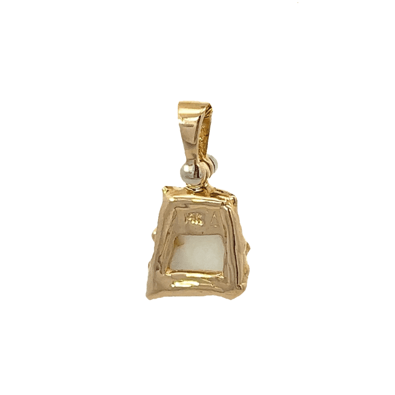 Gold quartz, freeform, pendant, Alaska Mint, 14k, 073159