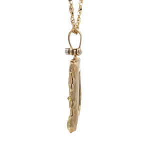 Gold quartz, freeform, pendant, Alaska Mint, 14k, 073160
