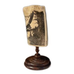Scrimshaw Ivory, Alaska Mint, Eagle Nest, 073497 $2450, 3.5