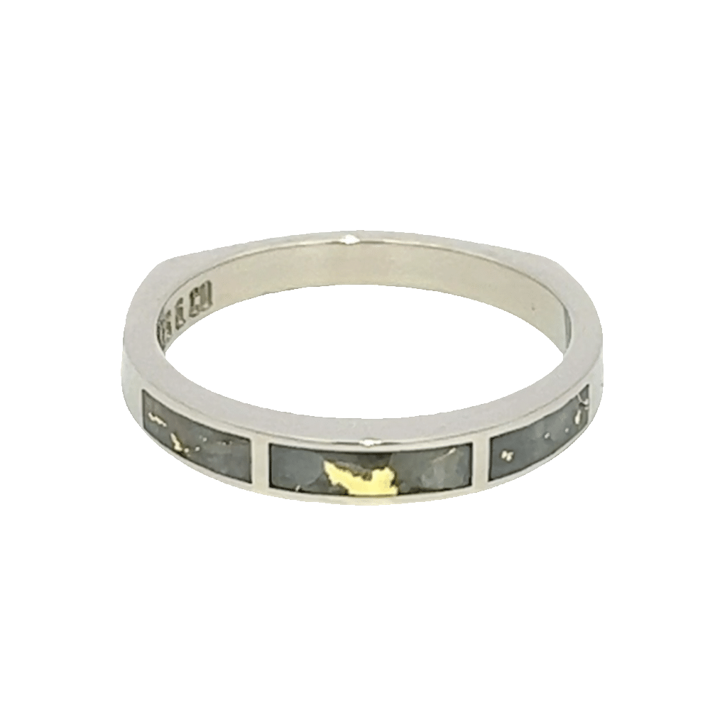 Gold quartz, Ring, Band, Alaska Mint, 454G2W $1150