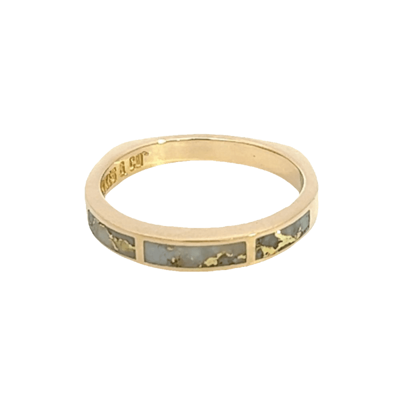 Gold quartz, Ring, Band, Alaska Mint, 454G2 $1095