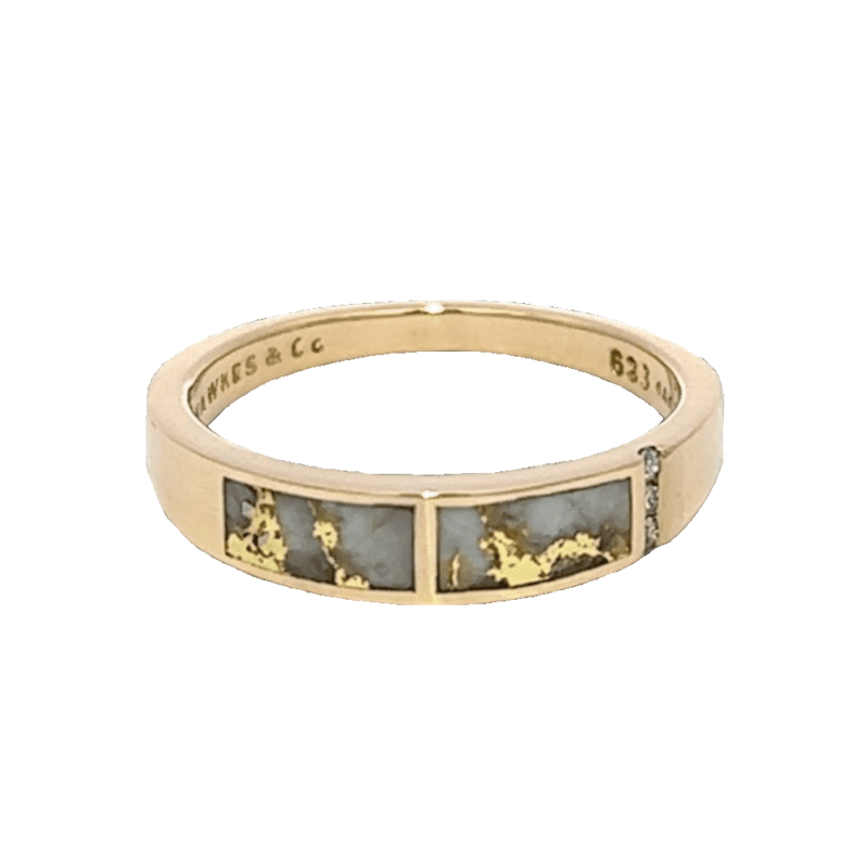 Gold quartz, Ring, Band, Alaska Mint, 633G2 $1100