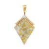 Gold Quartz Kite Shape Pendant, Alaska Mint