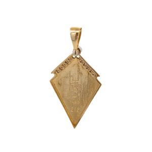 Gold quartz, freeform, pendant, Alaska Mint, 14k, FF213G2