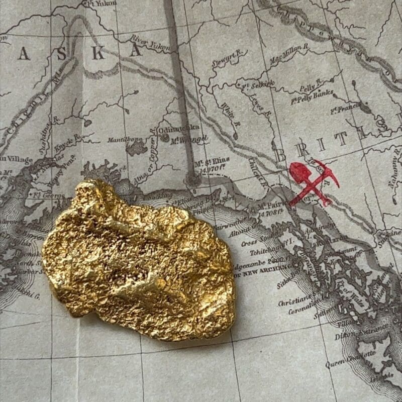 Natural Gold Nugget, Klondike, 81.8 grams, Alaska Mint