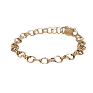 Estate, Gold, Charm Bracelet, 14k, 4.6 dwt, Alaska Mint, Estate 070766 $695, 7.5in