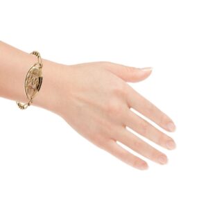 Estate, Gold Link, Medical Alert Bracelet, 14k, 9.4dwt, Alaska Mint, estate 071263 $1410, 7.5in