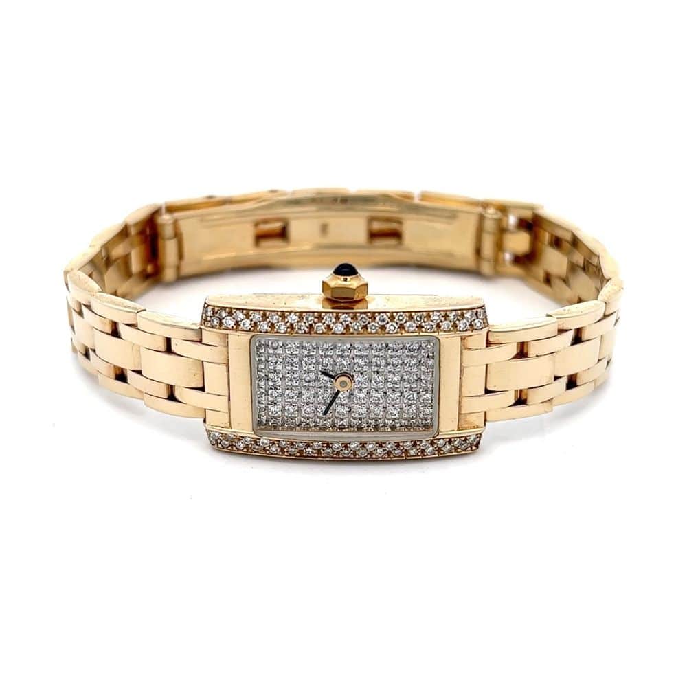 Estate, Watch, Diamonds, Gold, 14k, .80dias, Alaska Mint, estate 071575 $3300