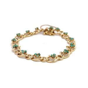 Estate, Bracelet, Turquoise, Alaska Mint, 071650 $2100, 7in