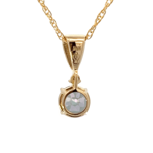 Northern Lights Topaz, Gold nugget, Round, Pendant, Alaska Mint, 14k, 073789 $680