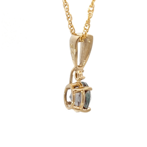 Northern Lights Topaz, Gold nugget, Round, Pendant, Alaska Mint, 14k, 073789 $680