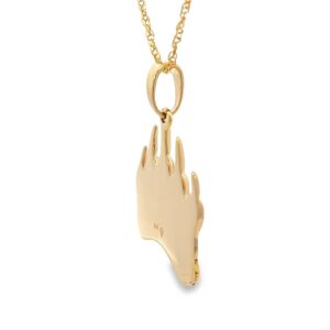 Bear Paw Alaskan Gold Nugget Pendant, Alaska Mint