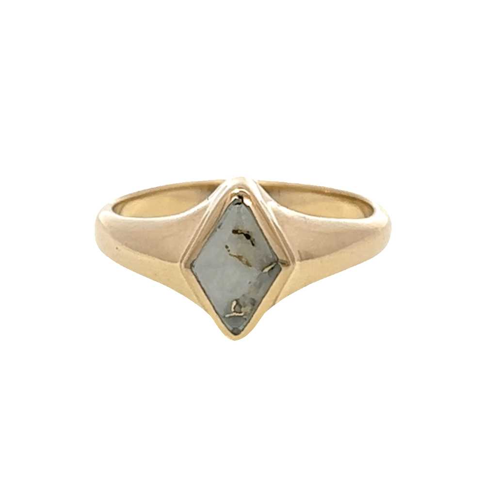 Gold quartz, ring, Alaska Mint, 14k, 222g2 $940