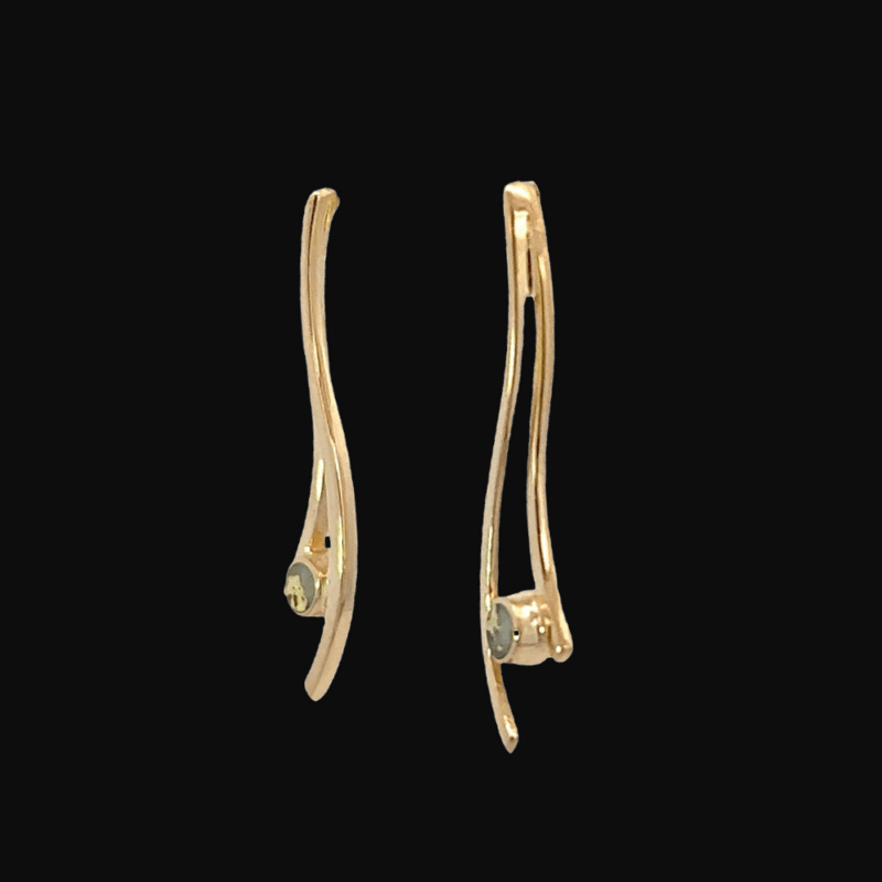 Gold quartz, Drop, Earrings, Alaska Mint, 14k, E294G2 $590