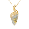 Triangular Gold Quartz Pendant, Alaska Mint