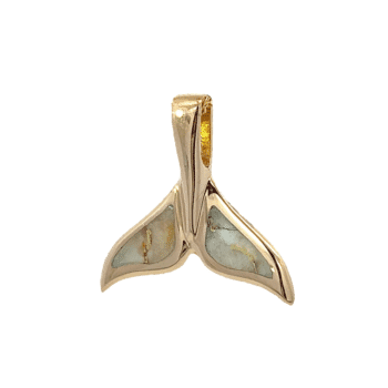 Gold quartz, whale tail, Pendant, Alaska Mint, 14k, FF194G2 $1095