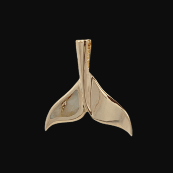 Gold quartz, whale tail, Necklace, Pendant, Alaska Mint, 14k, FF195G2 $840