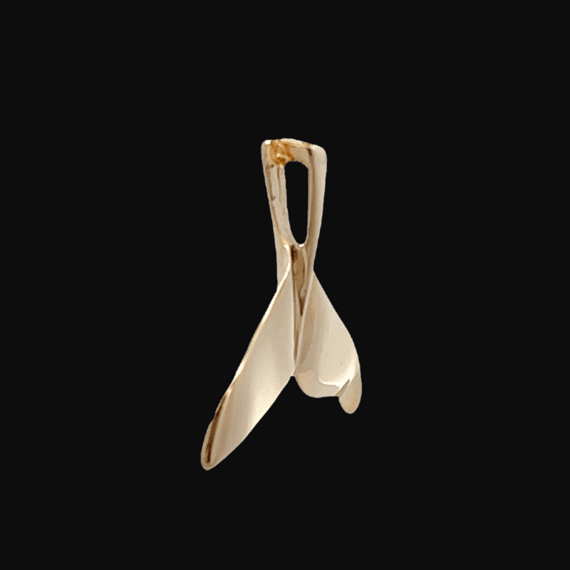 Gold quartz, whale tail, Necklace, Pendant, Alaska Mint, 14k, FF195G2 $840