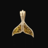 Gold nugget, Whale tail, Pendant, Alaska Mint, 14k, FF562NG $1925