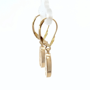 Gold quartz, Teardrop, Earrings, Leverback, Alaska Mint, 14k, FFLE085G2 $1260