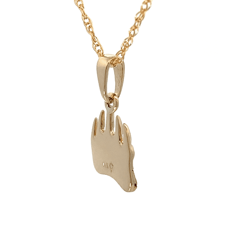 Gold nugget, bear paw, pendant, Alaska Mint, 14k, 073793 $1100