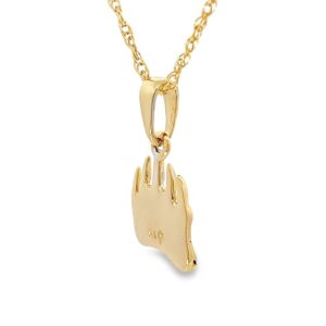 Alaskan Bear Paw Gold Nugget Pendant .75” Tall, Alaska Mint