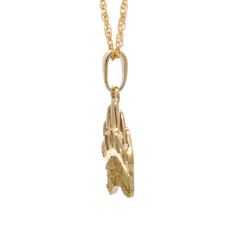 Gold nugget, bear paw, pendant, Alaska Mint, 14k, 073795 $1495