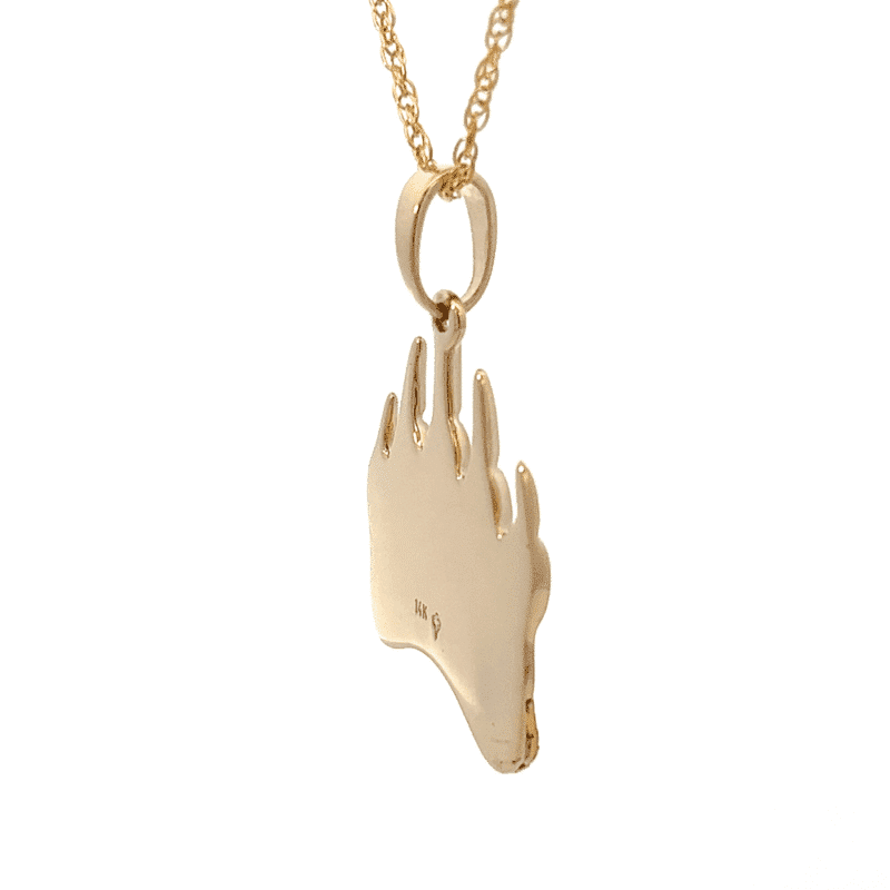 Gold nugget, bear paw, pendant, Alaska Mint, 14k, 073894 $2690