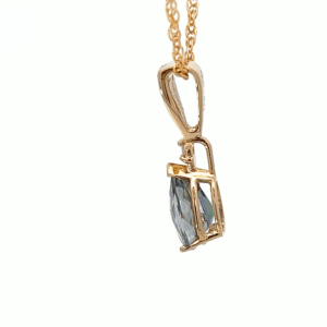 Northern Lights Topaz, Gold nugget, Pear, Pendant, Alaska Mint, 14k, 073791 $730