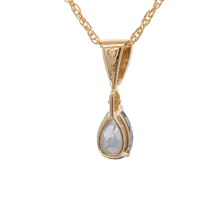 Northern Lights Topaz, Gold nugget, Pear, Pendant, Alaska Mint, 14k, 073791 $730