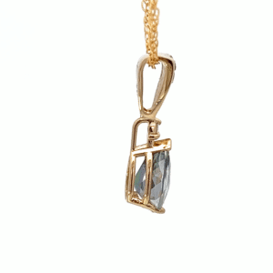Northern Lights Topaz, Gold nugget, Pear, Pendant, Alaska Mint, 14k, 073791 $730