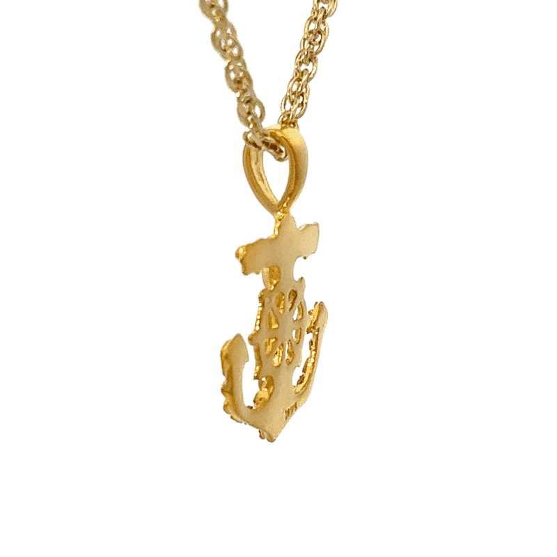Gold nugget, Anchor, Pendant, Alaska Mint, 14k, PAJ346 $325