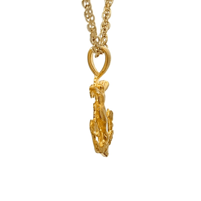 Gold nugget, Anchor, Pendant, Alaska Mint, 14k, PAJ346 $325