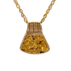Gold nugget, Ulu, Pendant, Alaska Mint, 14k, PJM1MNX $1315