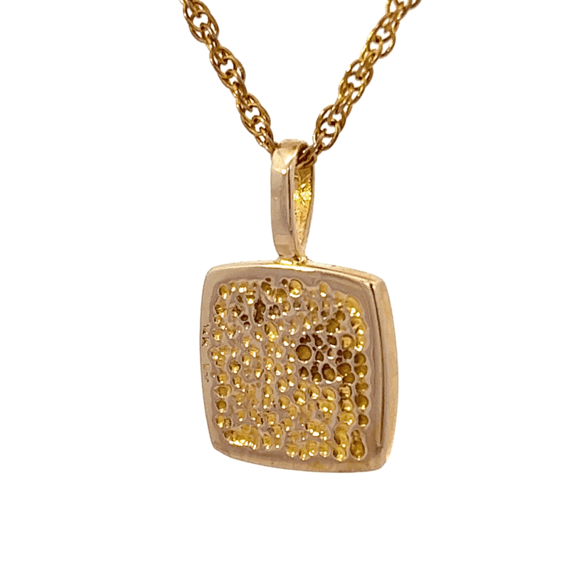 Gold nugget, Square, Pendant, Alaska Mint, 14k, PN1108N $1200