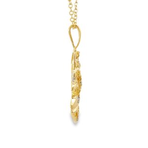 5 Diamond Alaskan Gold Nugget Pendant, Alaska Mint