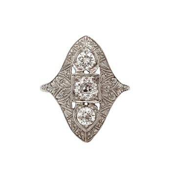 Estate, Ring, Diamond, Alaska Mint, 14k, 1.01ct diamond, sz8.5, JU 1” tall, 073958 $3265