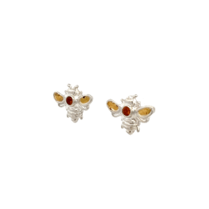 Small Bee, Citrine, Gold Nugget, Earrings, ER-520-SS-C, $200