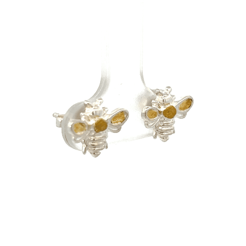 Gold Nugget, Bee. Earrings, Alaska Mint, ER-521-SS, $160