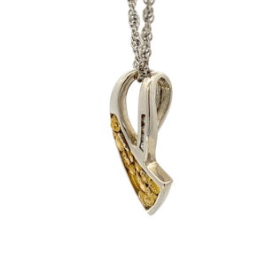 Gold nugget, Pendant, White Gold, Alaska Mint, 14k, PN887DNWX $820