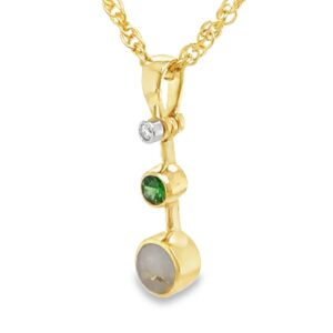 This tsavorite gold quartz necklace is a stunning piece to add to your collection