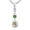 This white gold tsavorite gold quartz necklace is a stunning piece to add to your collection