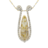 Gold Quartz 4.78ctw Diamond Pendant, Alaska Mint